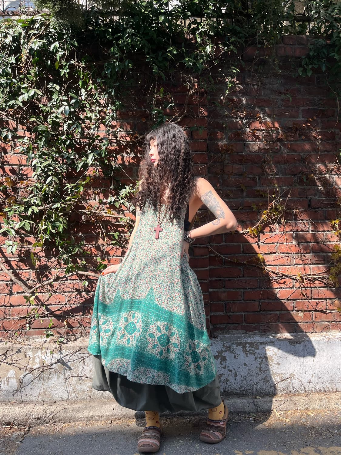 티티카카 숲 페이즐리 패턴 원피스 상품이미지1