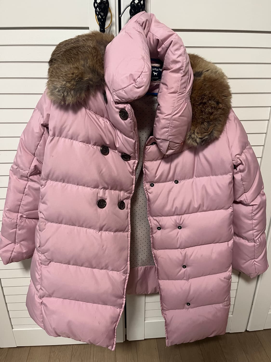 블루독 오리털 핑크 패딩 상품이미지1