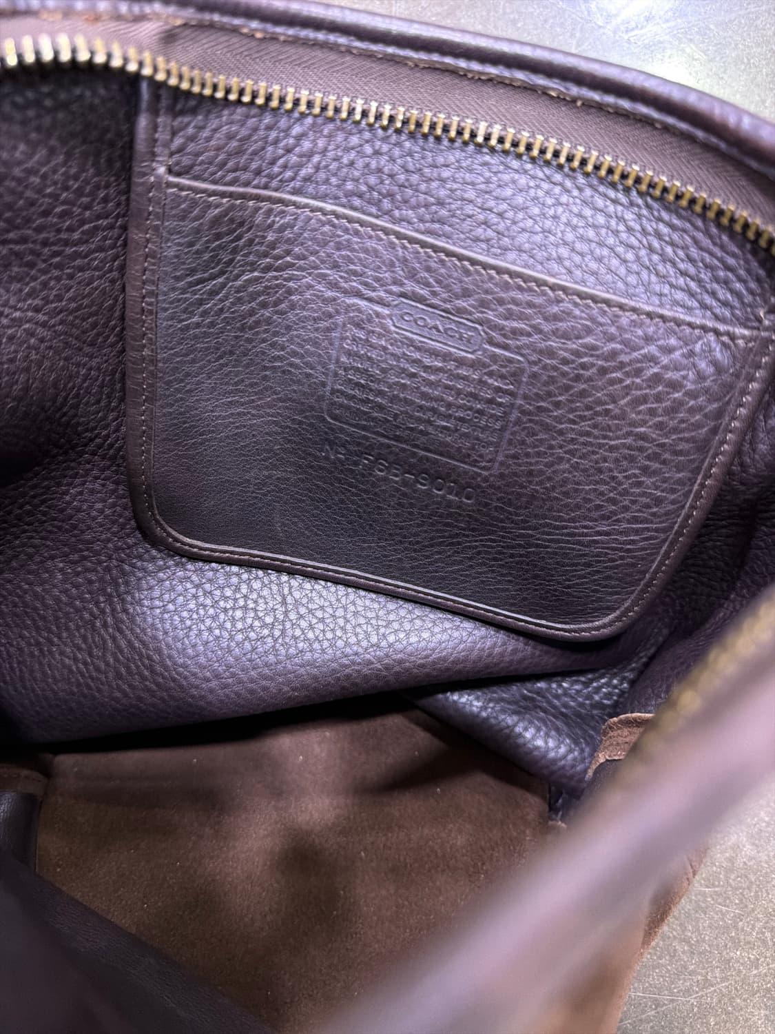 코치 올드 빈티지 소가죽 스웨이드 버클리 더플백 토트 상품이미지7