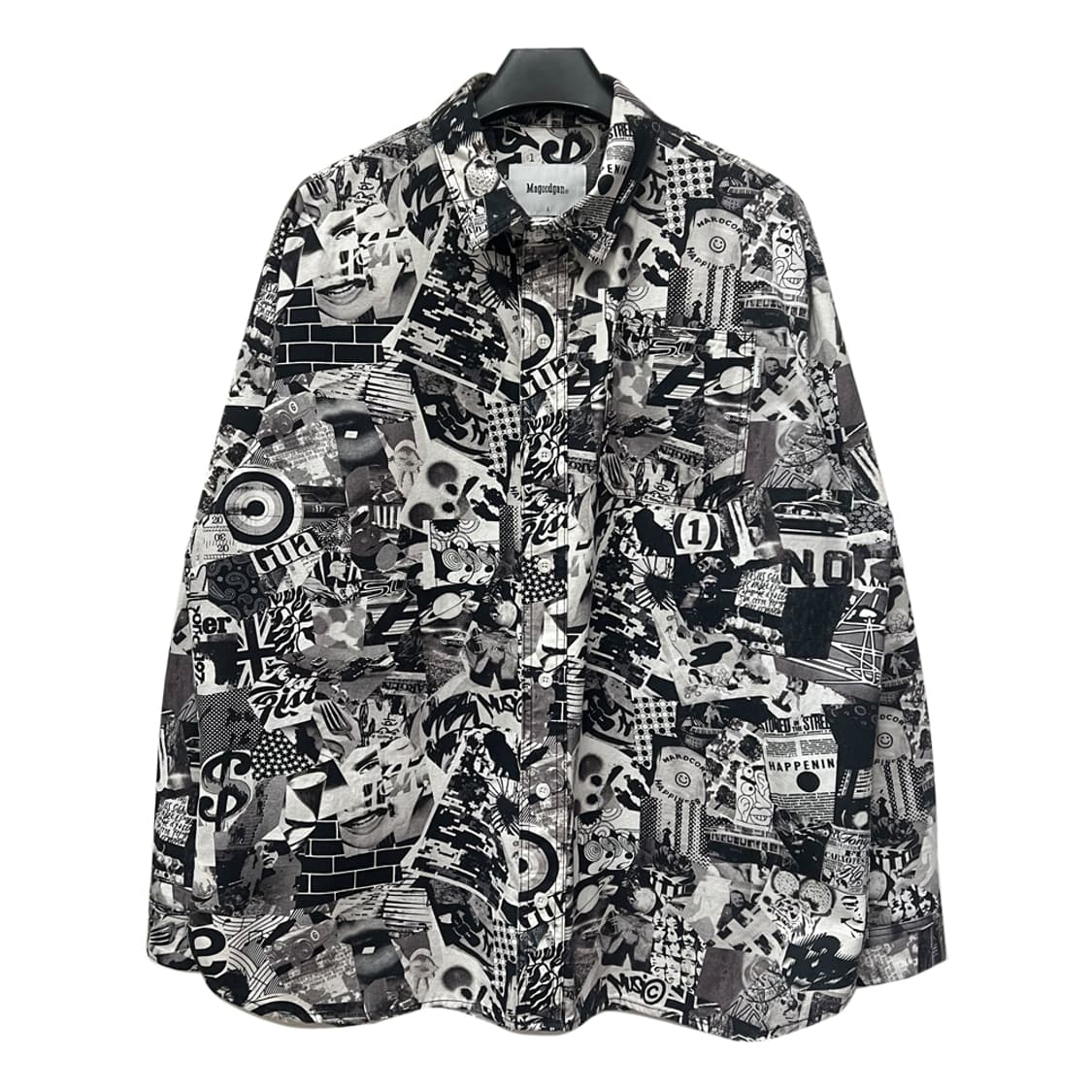 맥우드건 2109 꼴라쥬 프린트 모노 오버핏 셔츠 L 상품이미지1