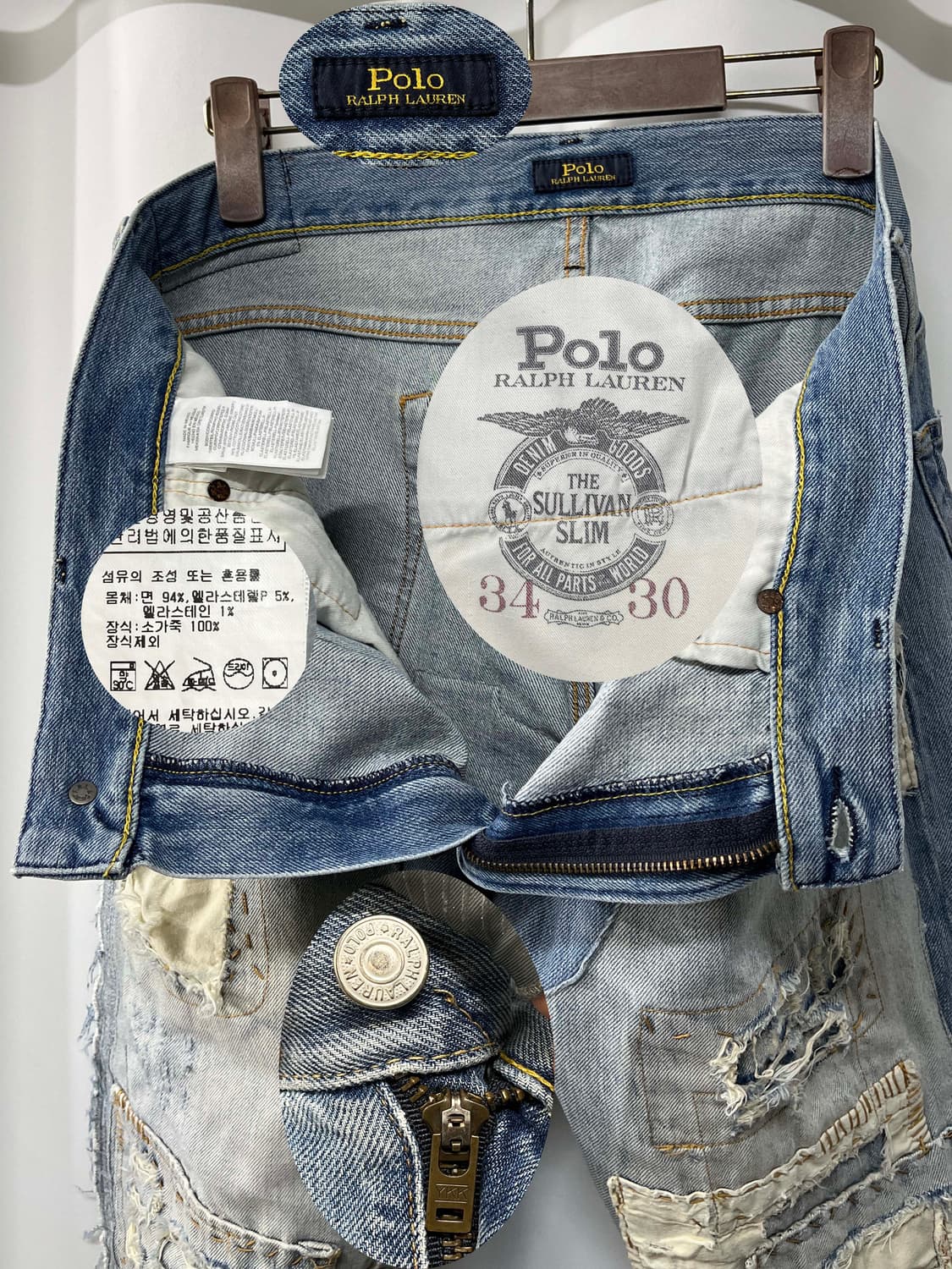 폴로 랄프로렌 1917 homer campbell 501 리페어 데님팬츠 상품이미지4