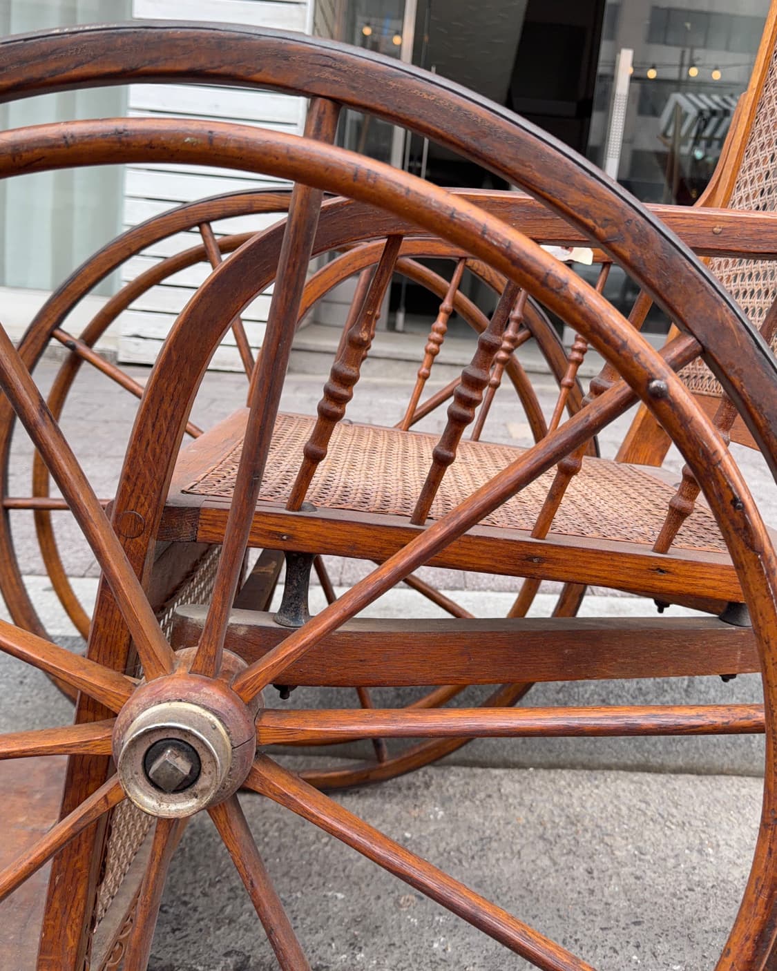 빈티지 소품 1875년 미국 나무 폴딩체어 상품이미지8