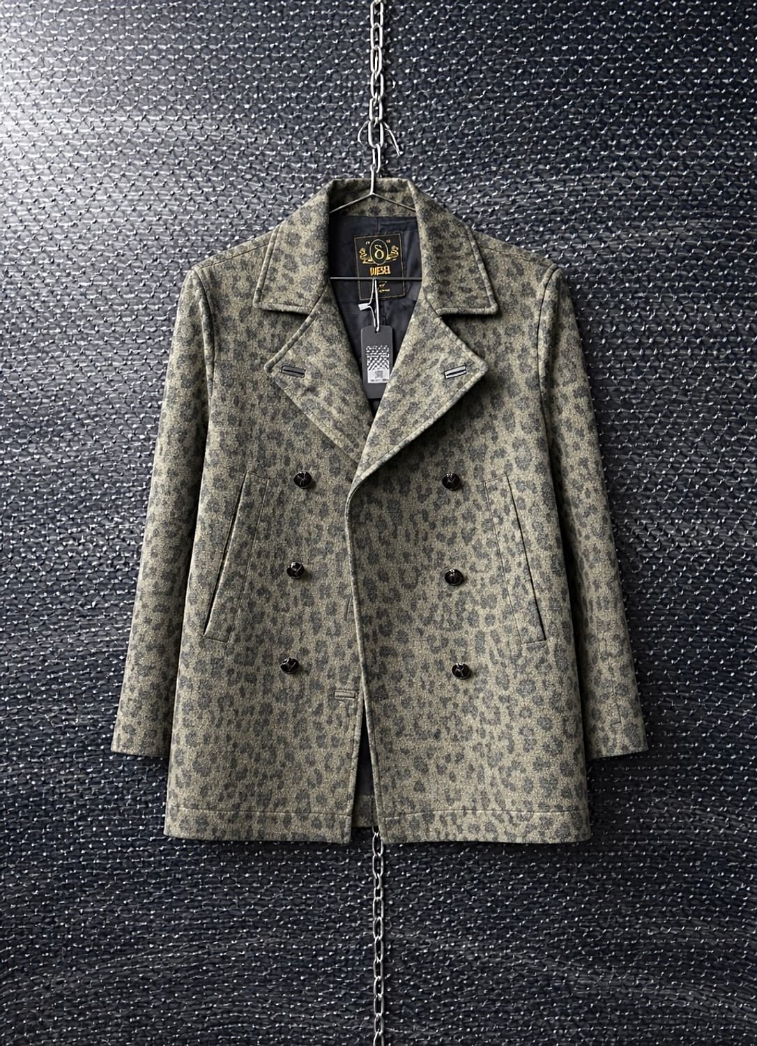 Diesel 레오파드 더블 코트 상품이미지1