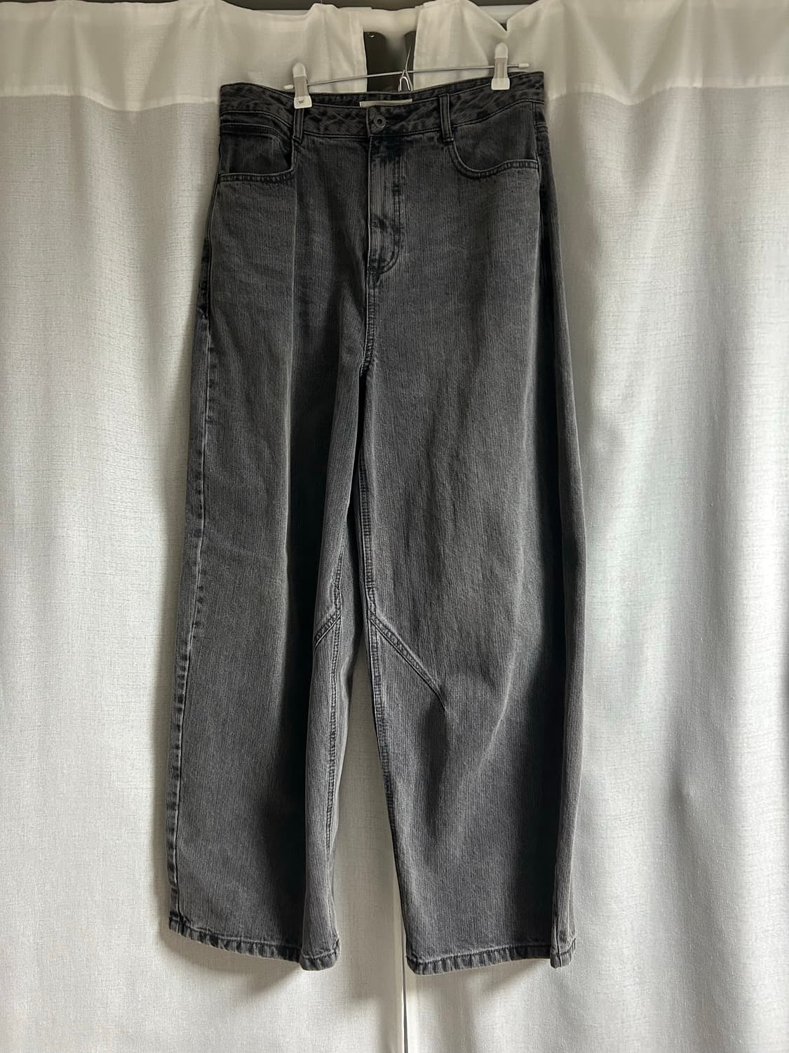 체인트윌 벌룬핏 데님 팬츠 WASHED BLACK L사이즈 상품이미지3