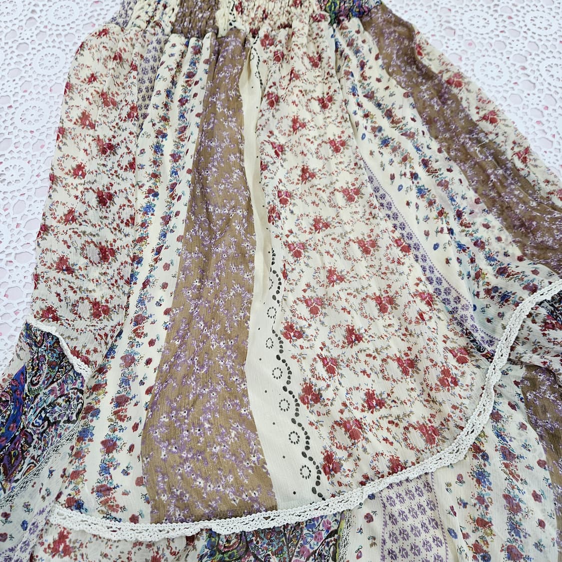 플라워 패치워크 레이스원피스 상품이미지9