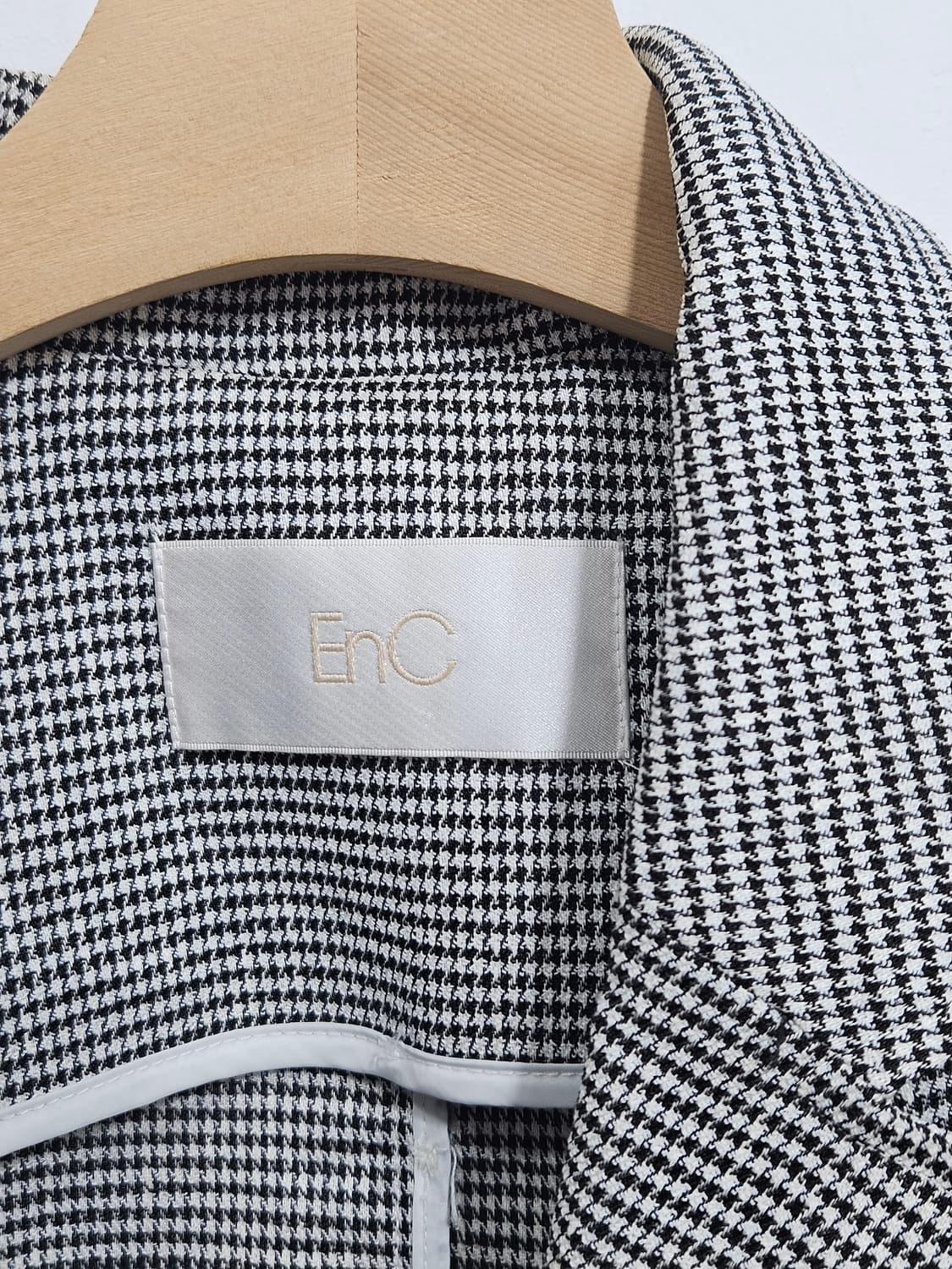 ENC 린넨혼방 체크 블레이저  상품이미지3