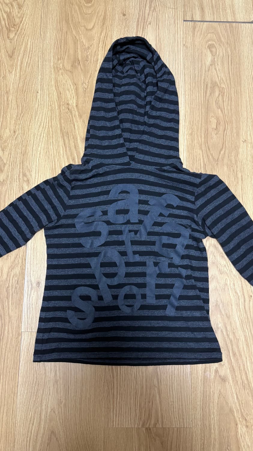 사파리스팟 1/2 티켓팅 스트라이프 보더 후디 블랙 상품이미지1