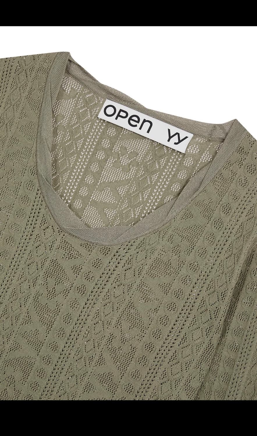 오픈와이와이 YY JACQUARD PULLOVER, KHAKI 상품이미지2
