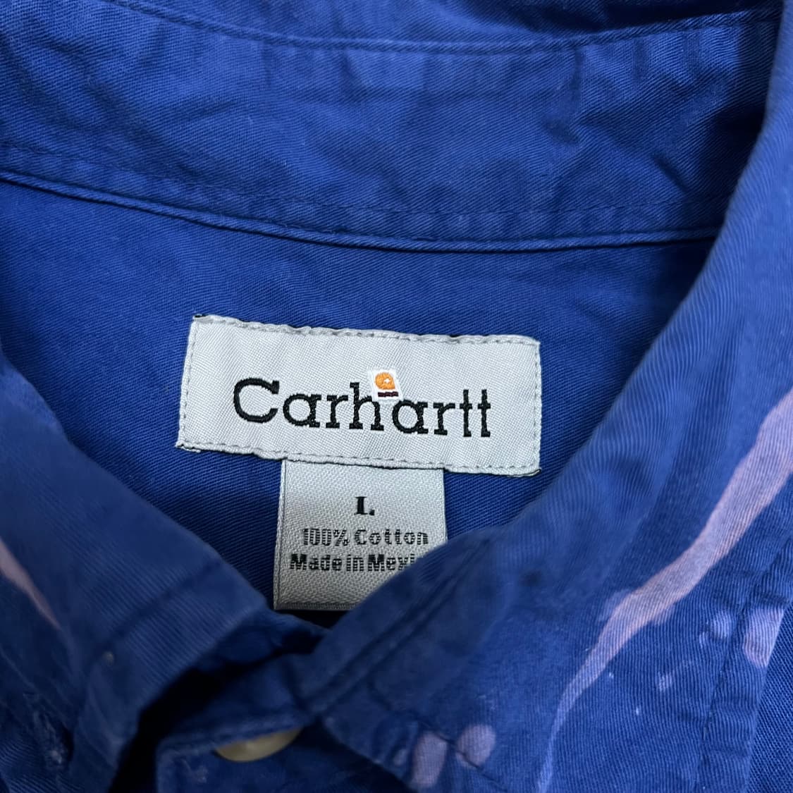 칼하트 커스텀 다잉 블리츠 워싱 풀오버 크롭 초어자켓 [블루] L/100 상품이미지5