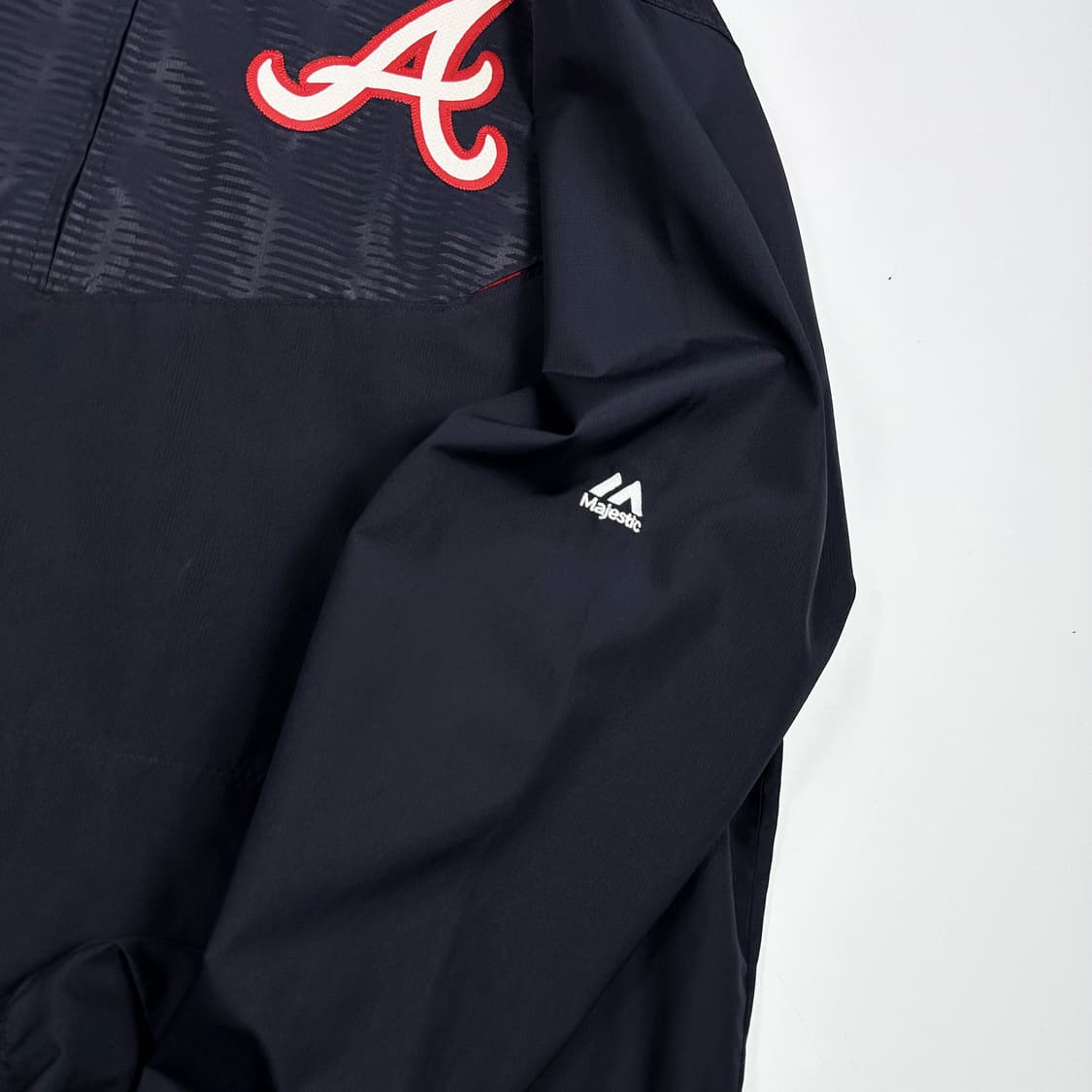 마제스틱 MLB 애틀란타 우븐 웜업 블랙 실측2XL 상품이미지4