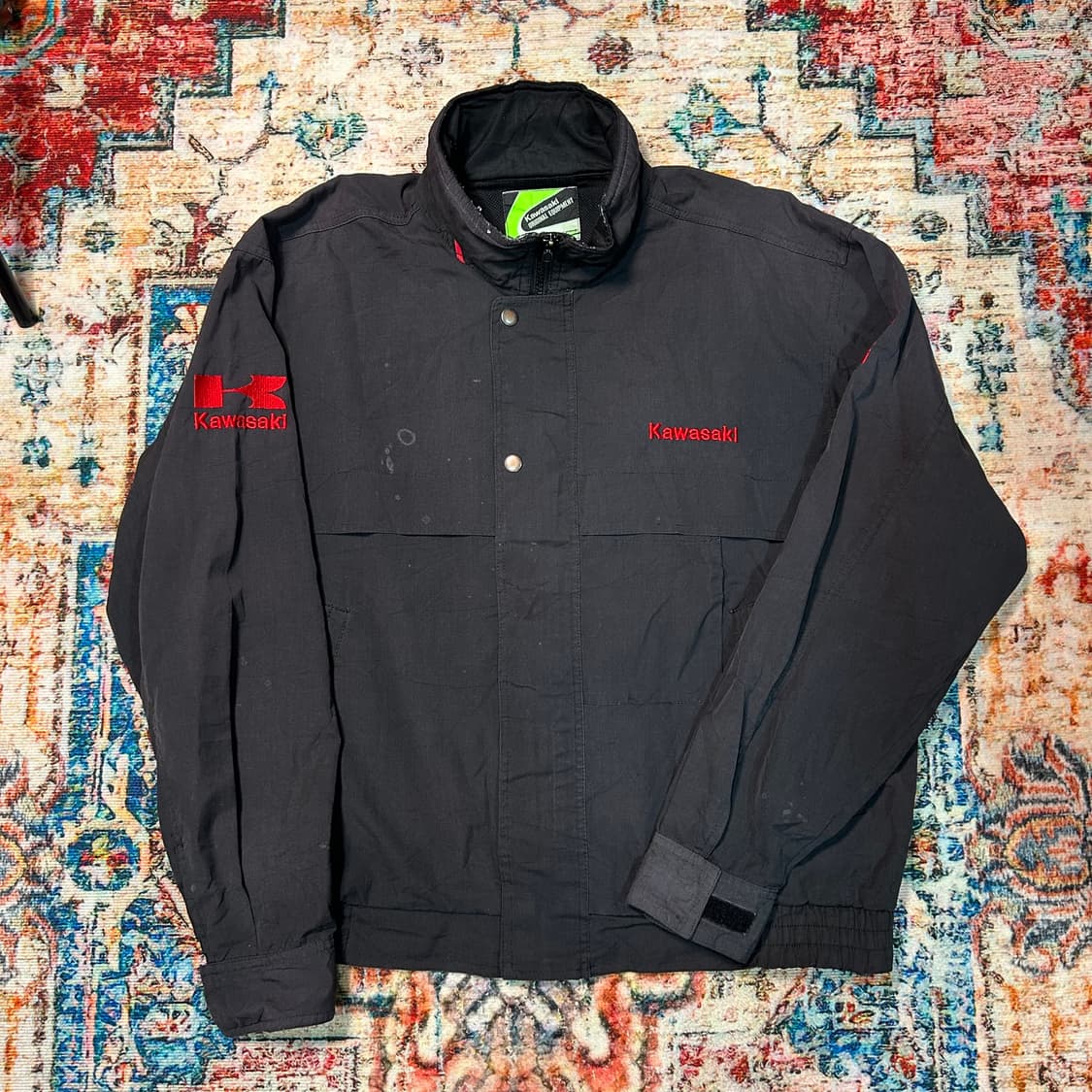[XL] 가와사키 자수로고 바이커 자켓 상품이미지1