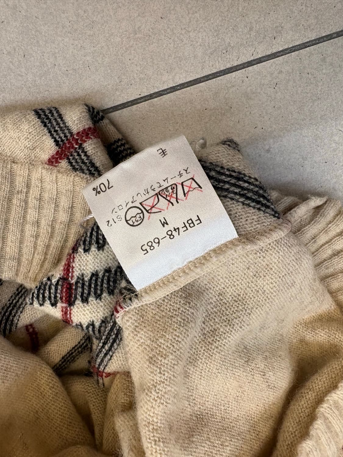 버버리 블루라벨 노바체크 울니트 롱슬리브 상품이미지5