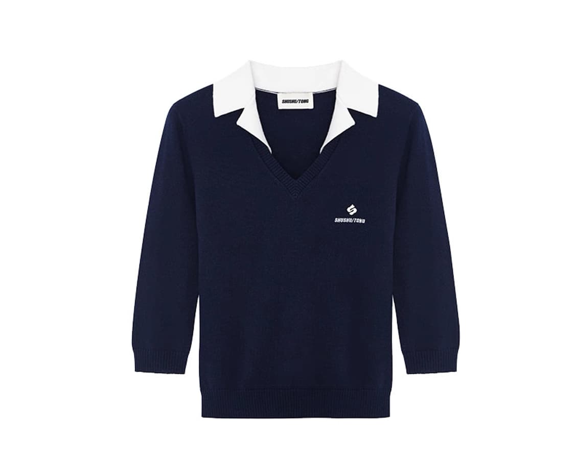 슈슈통 셔츠 니트 상품이미지1