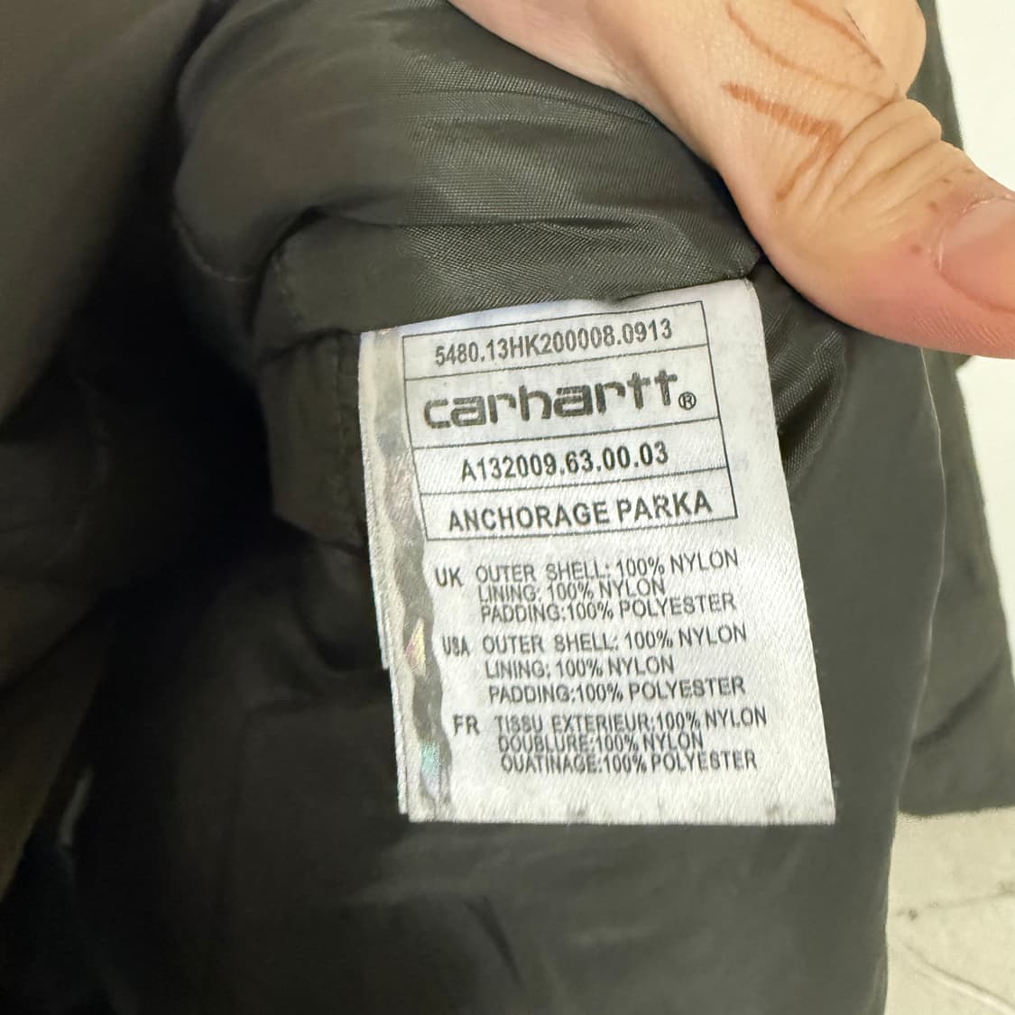 칼하트 카키 퍼 패딩자켓XS 상품이미지4