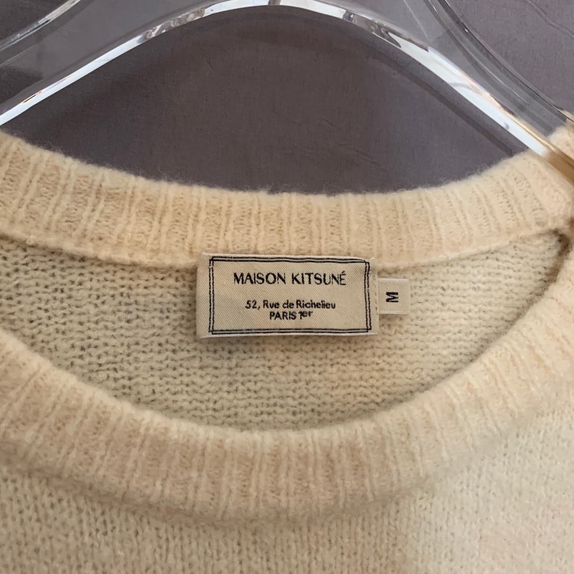 M 메종키츠네 공용 빅 폭스 헤드 컬러블록 캐시미어 니트 상품이미지4