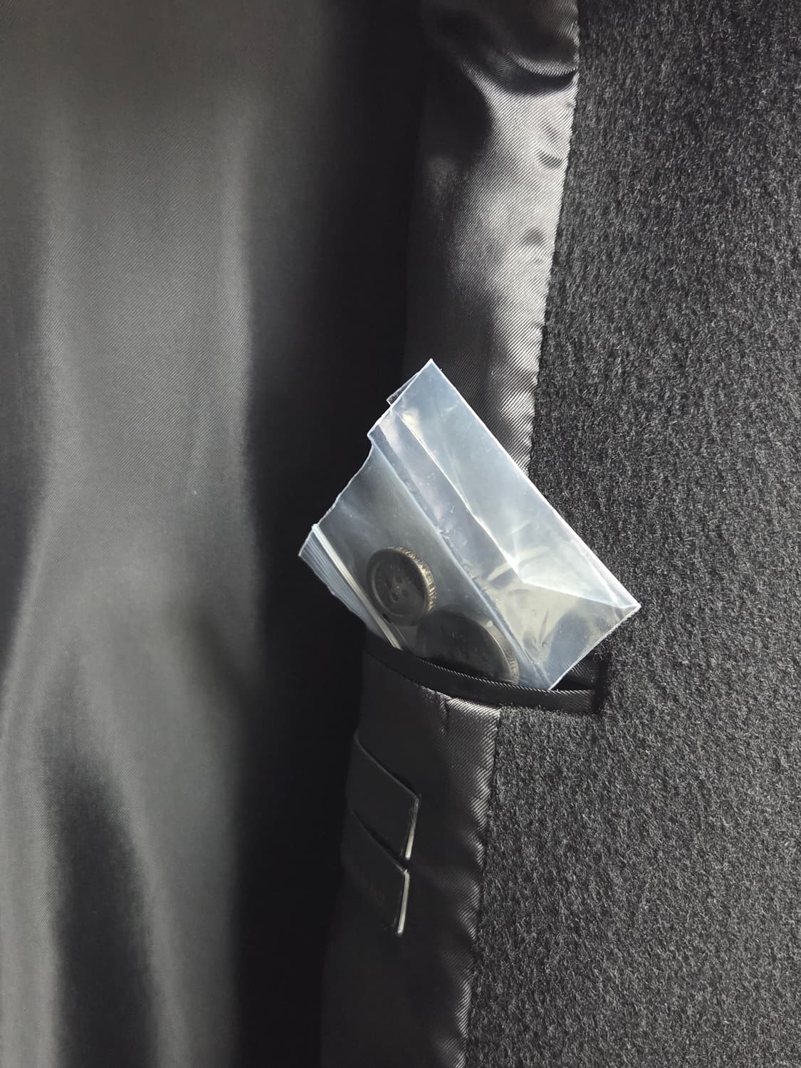 M) EQL 에센셜바이이큐엘 더블 코트 블랙 상품이미지5