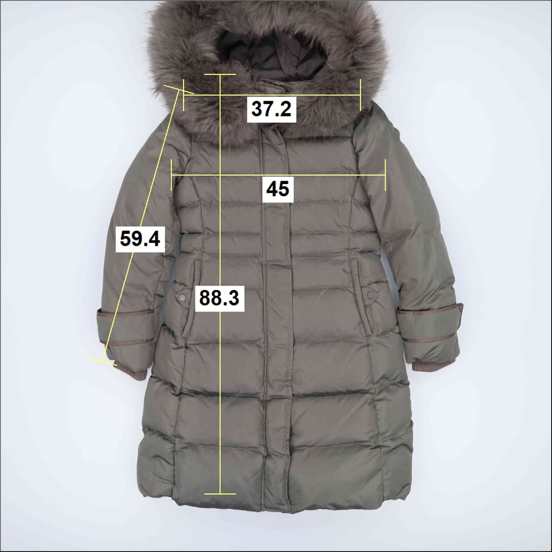 [90] 빈폴레이디스 그레이 후드퍼 구스다운 롱패딩 자켓 3956 상품이미지10