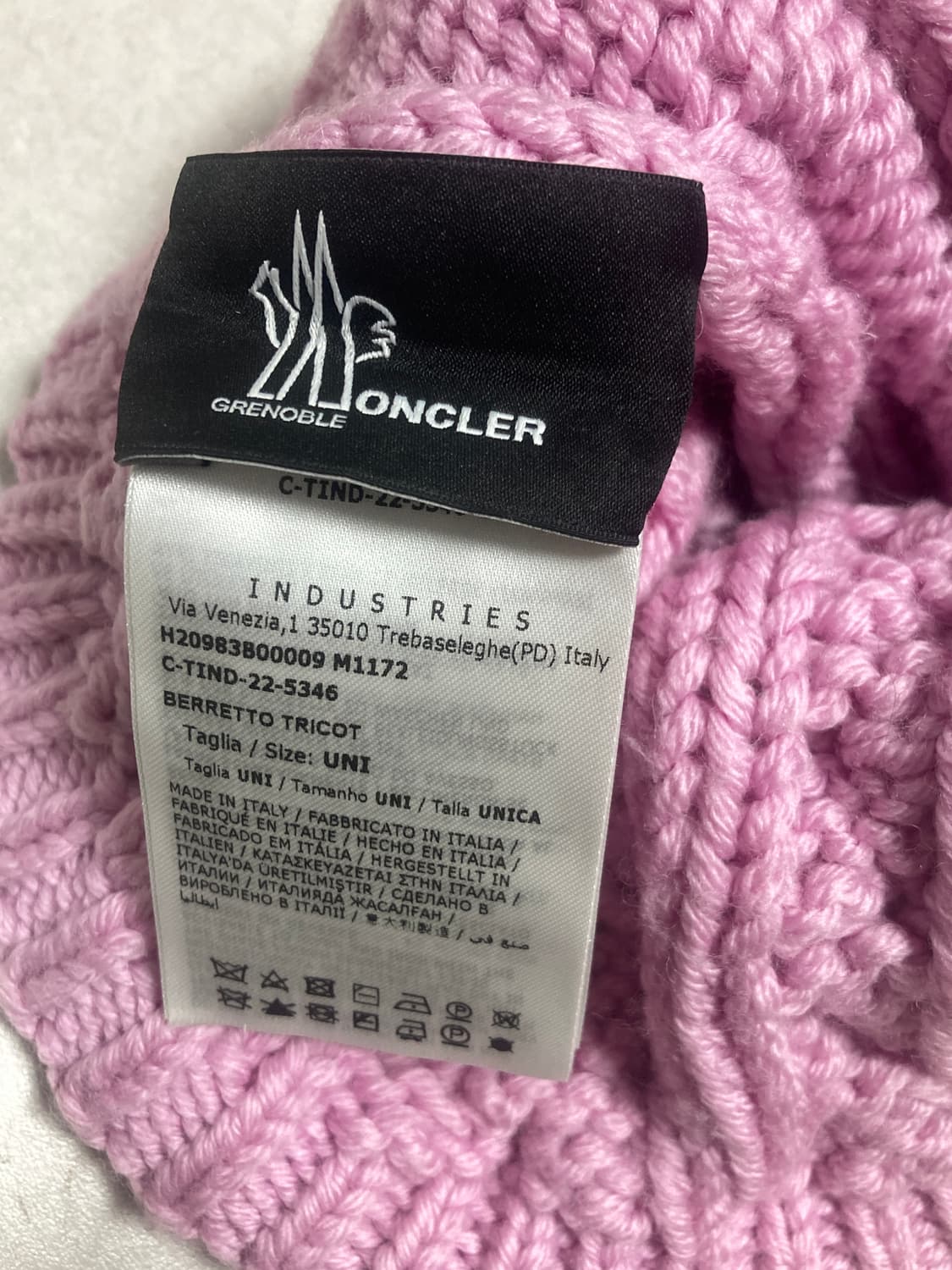 ⭐️레어⭐️몽클레어 그레노블 로고패치 케이블 비니 상품이미지4