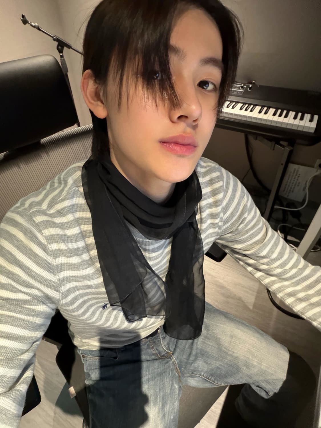 폴로 랄프로렌 스트라이프 엄성현 와플 니트 상품이미지6