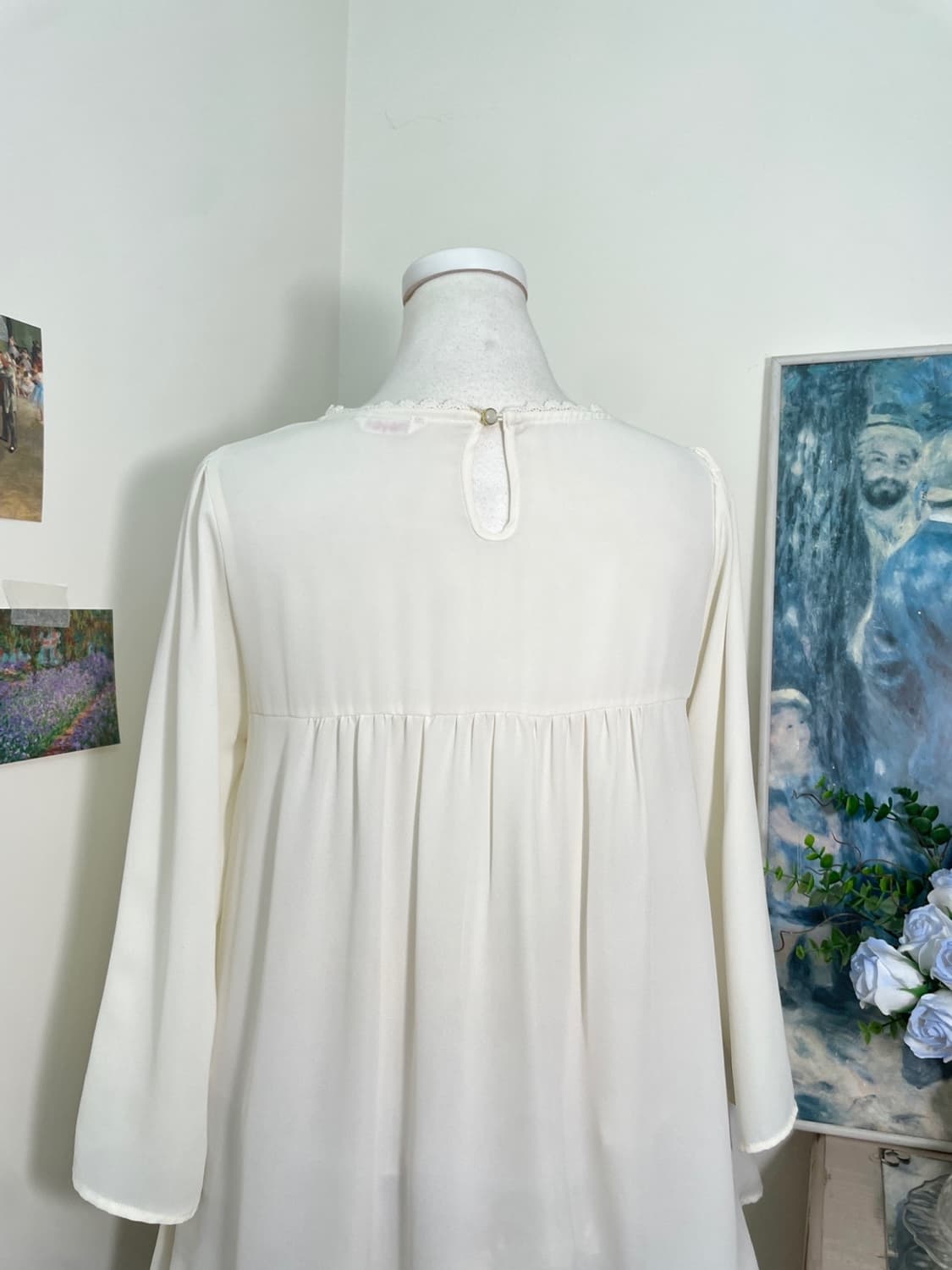ivory mori lace shirring blouse(size-L) 상품이미지4
