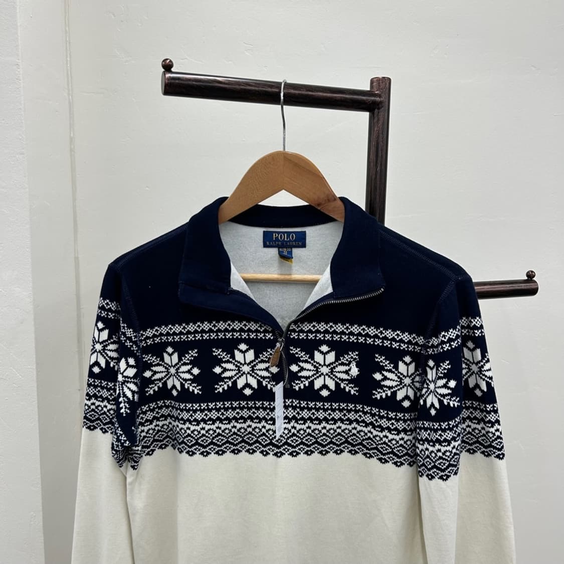 13578 - 폴로 랄프로렌 스노우 플레이크 반집업 니트 상품이미지1