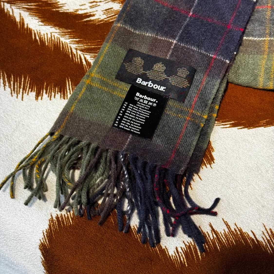 바버 캐시미어 머플러 타탄체크 (OS) 스카프 상품이미지4