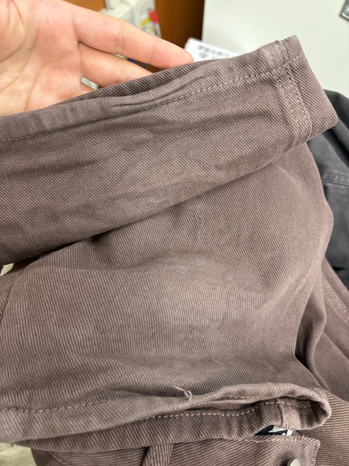 스웨이드 컨투어 포켓 데님 브라운 상품이미지4