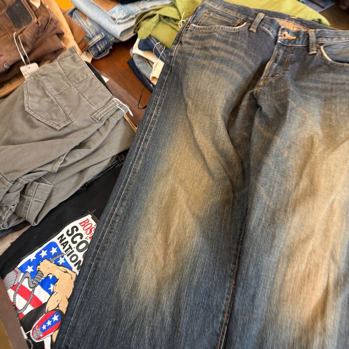 에드윈 505ZX 지퍼 플라이 셀비지 데님 32 일본생산 상품이미지6
