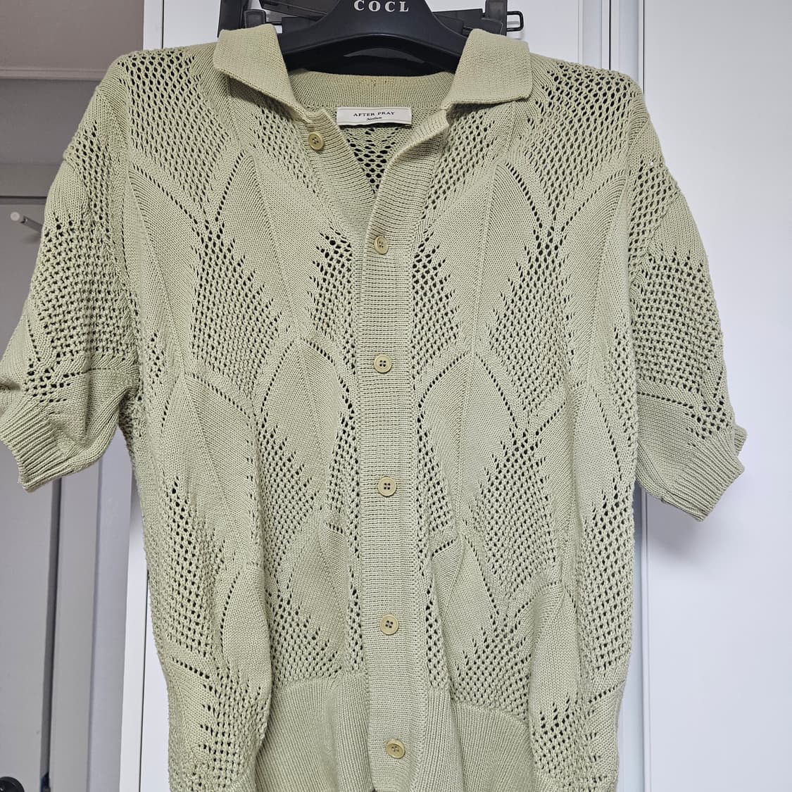 애프터프레이 리프 크로쉐 하프 가디건 아보카도 m 상품이미지2