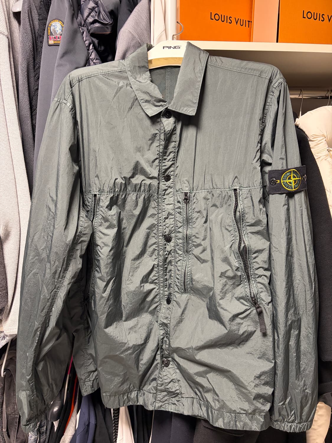 스톤아일랜드 19fw 크링클랩스 오버셔츠 자켓 xxl 상품이미지1