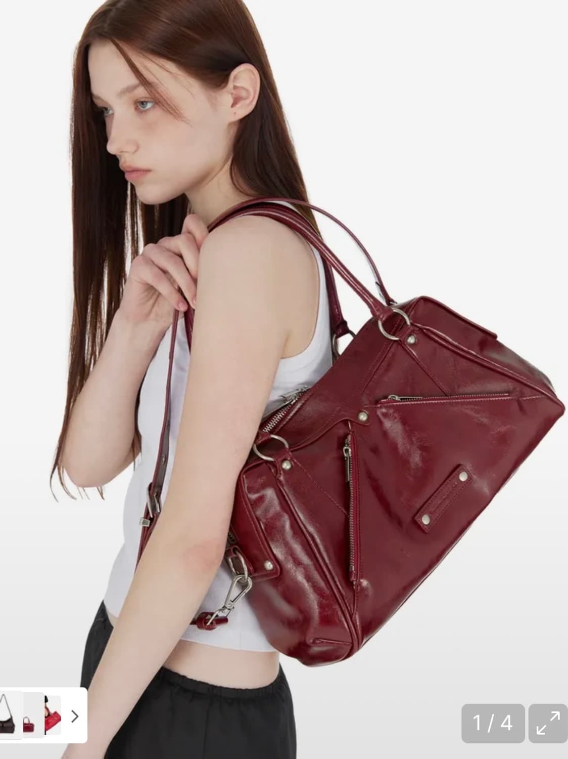 썬번프로젝트 모스백 Faux Leather M.O.S Bag 한소희가방 상품이미지1