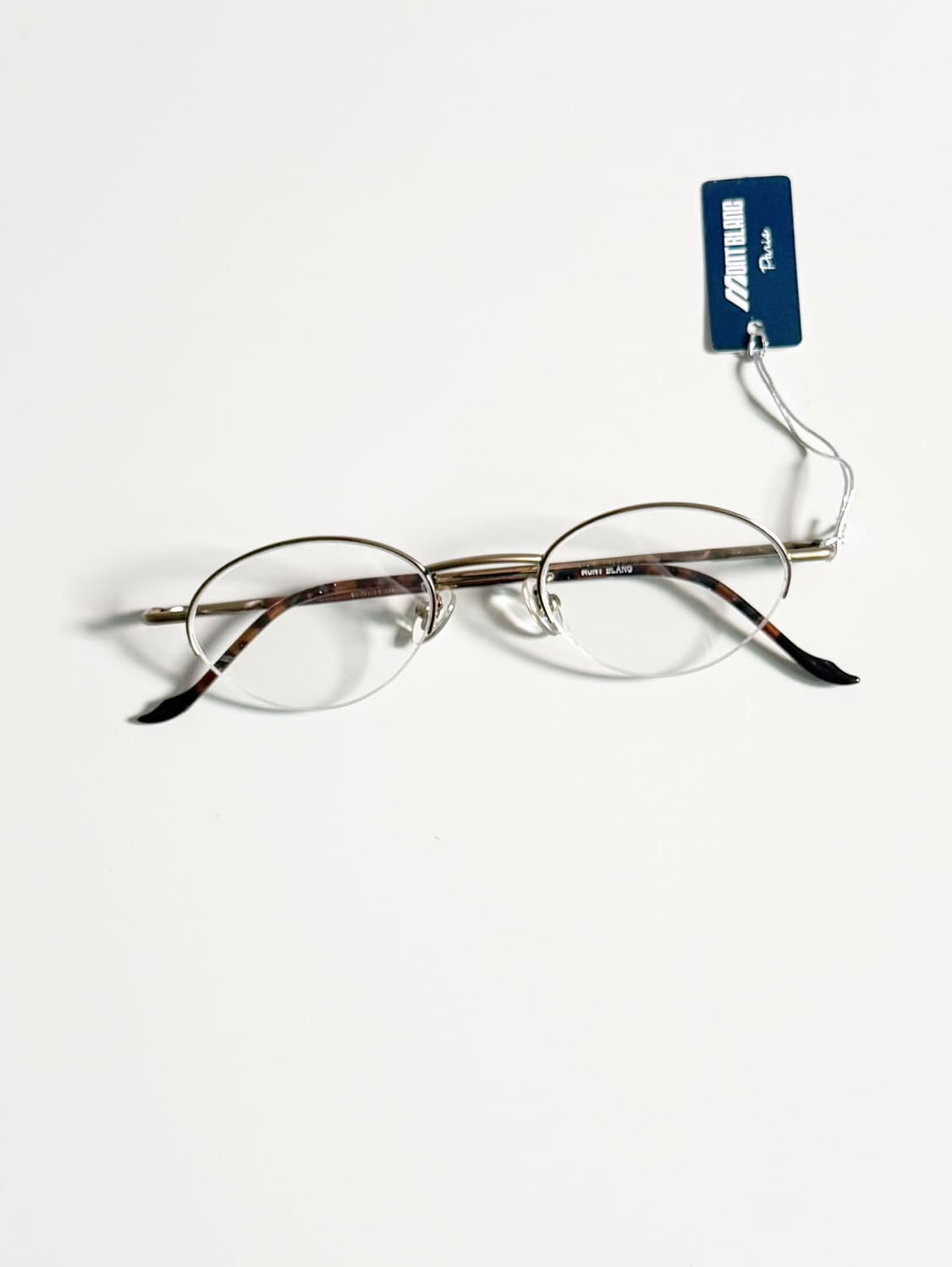 MONT BLANC PARIS 골드 오벌 반무테 빈티지 안경 상품이미지2