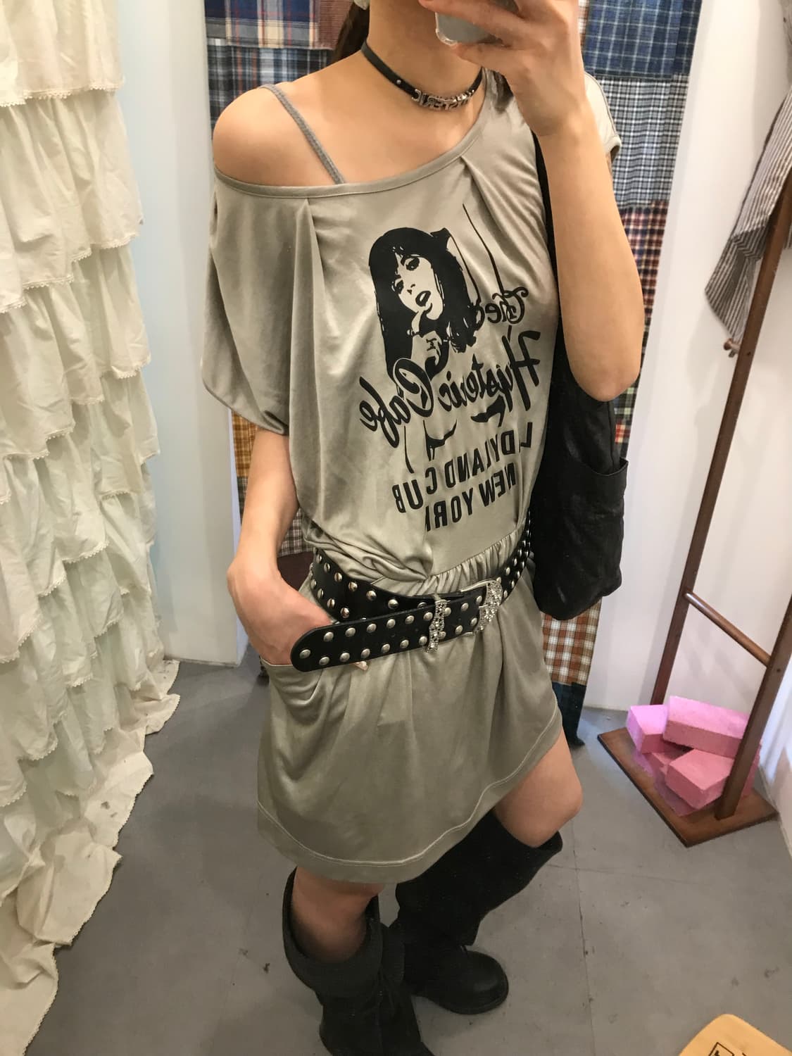 히스테릭글래머 새틴 히스걸 원피스 상품이미지6