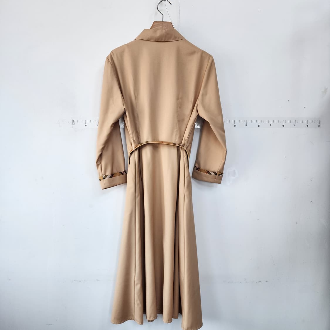 B디자인 벨트 롱 원피스 베이지 상품이미지6