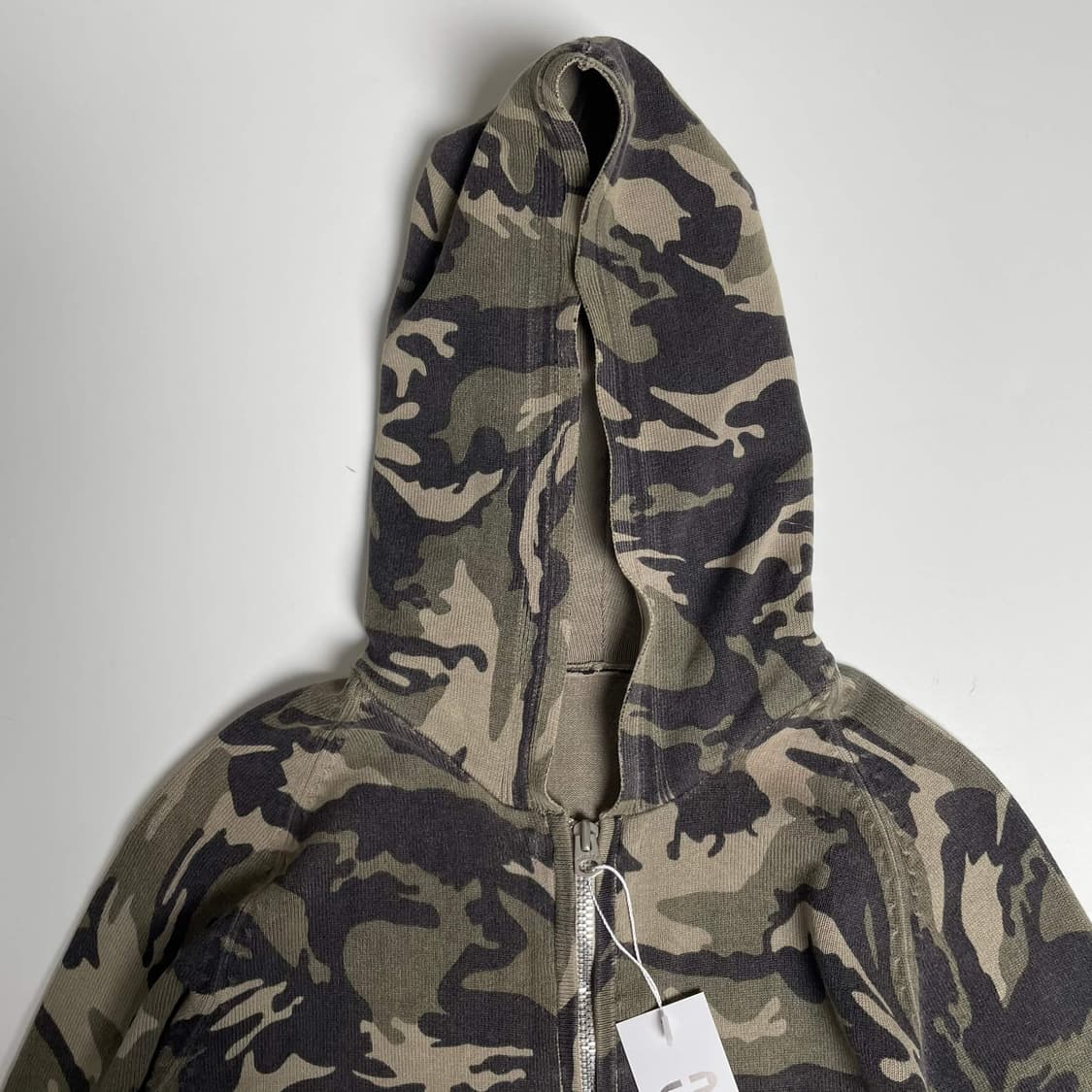 카모플라쥬 패턴 집업 후드 상품이미지3