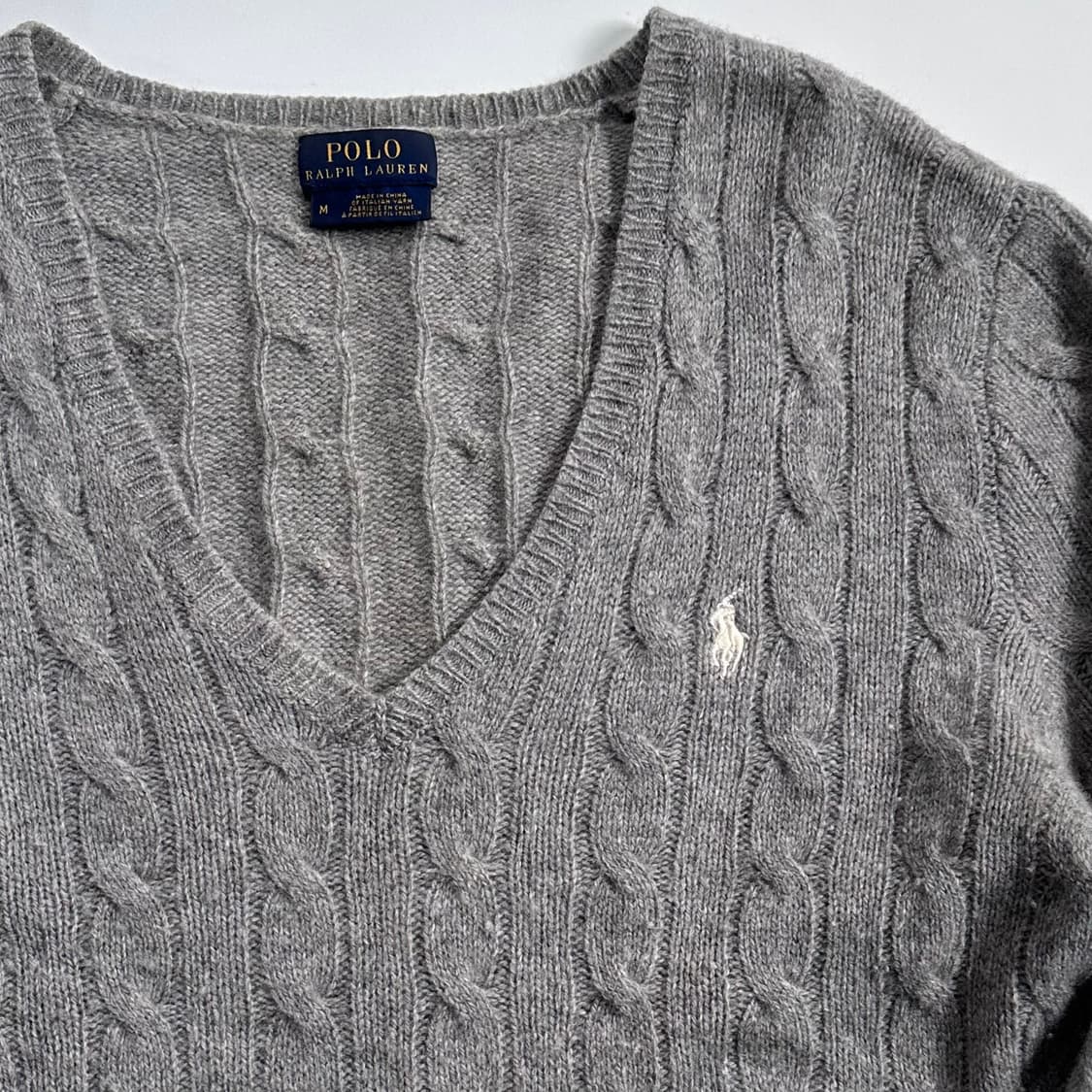 폴로 랄프로렌 그레이 울 케이블 니트 상품이미지3