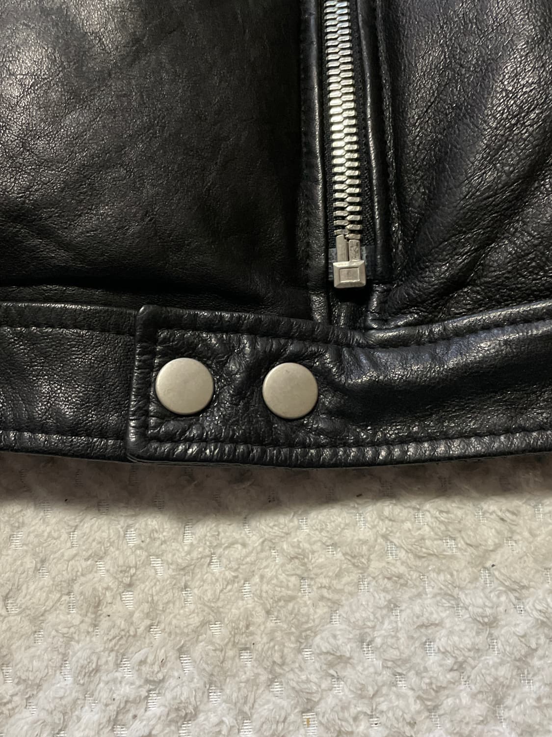 광희시장 웨스턴 무드 램스킨 양가죽 바이커 패딩 자켓 상품이미지5