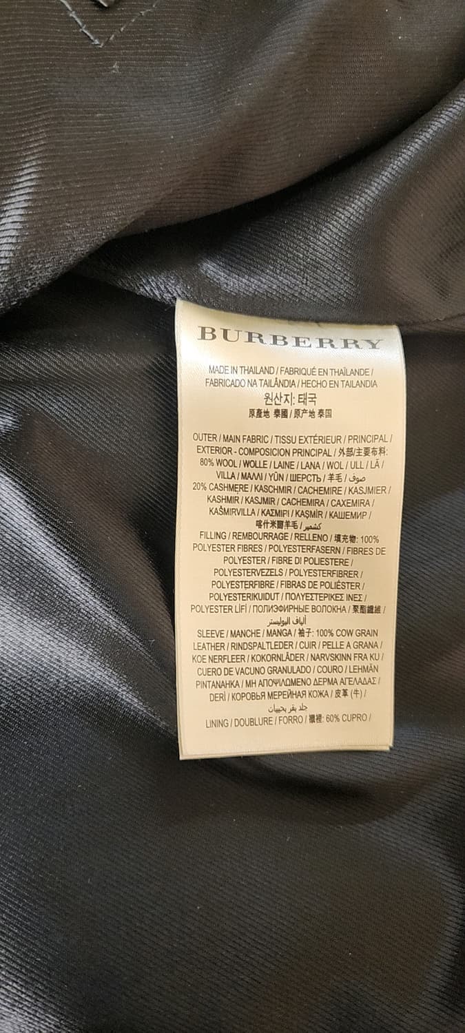 BURBERRY 가죽 울 자켓 상품이미지9