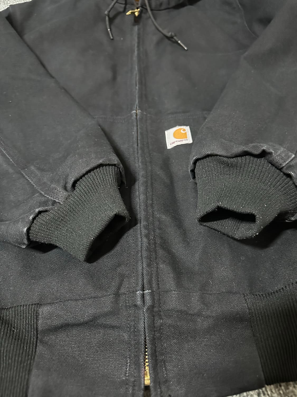 칼하트 J131 블랙 후드집업 S 상품이미지4