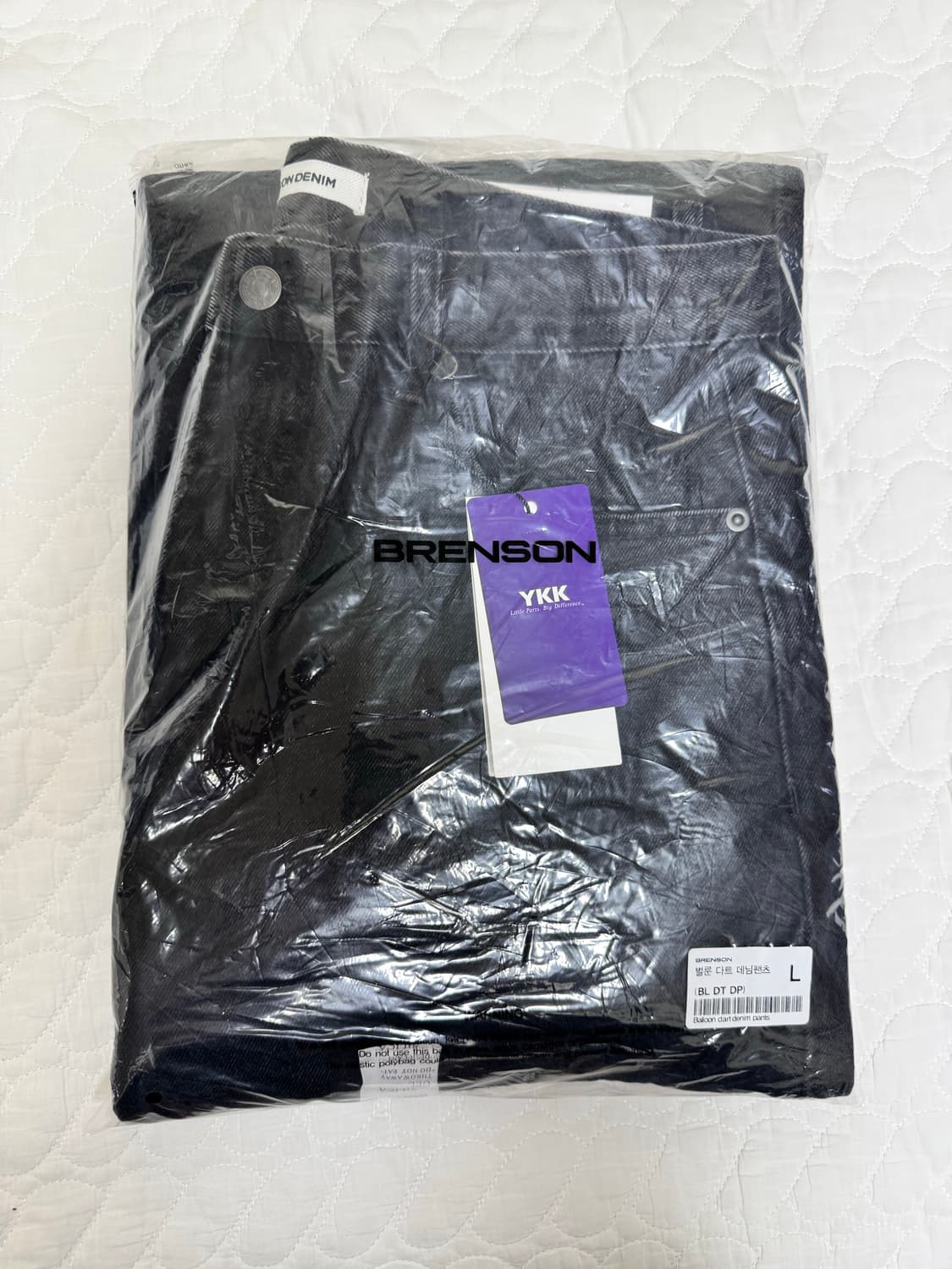 브렌슨 로우 다트 벌룬 데님 팬츠 워시드 블랙 L [새상품] 상품이미지4