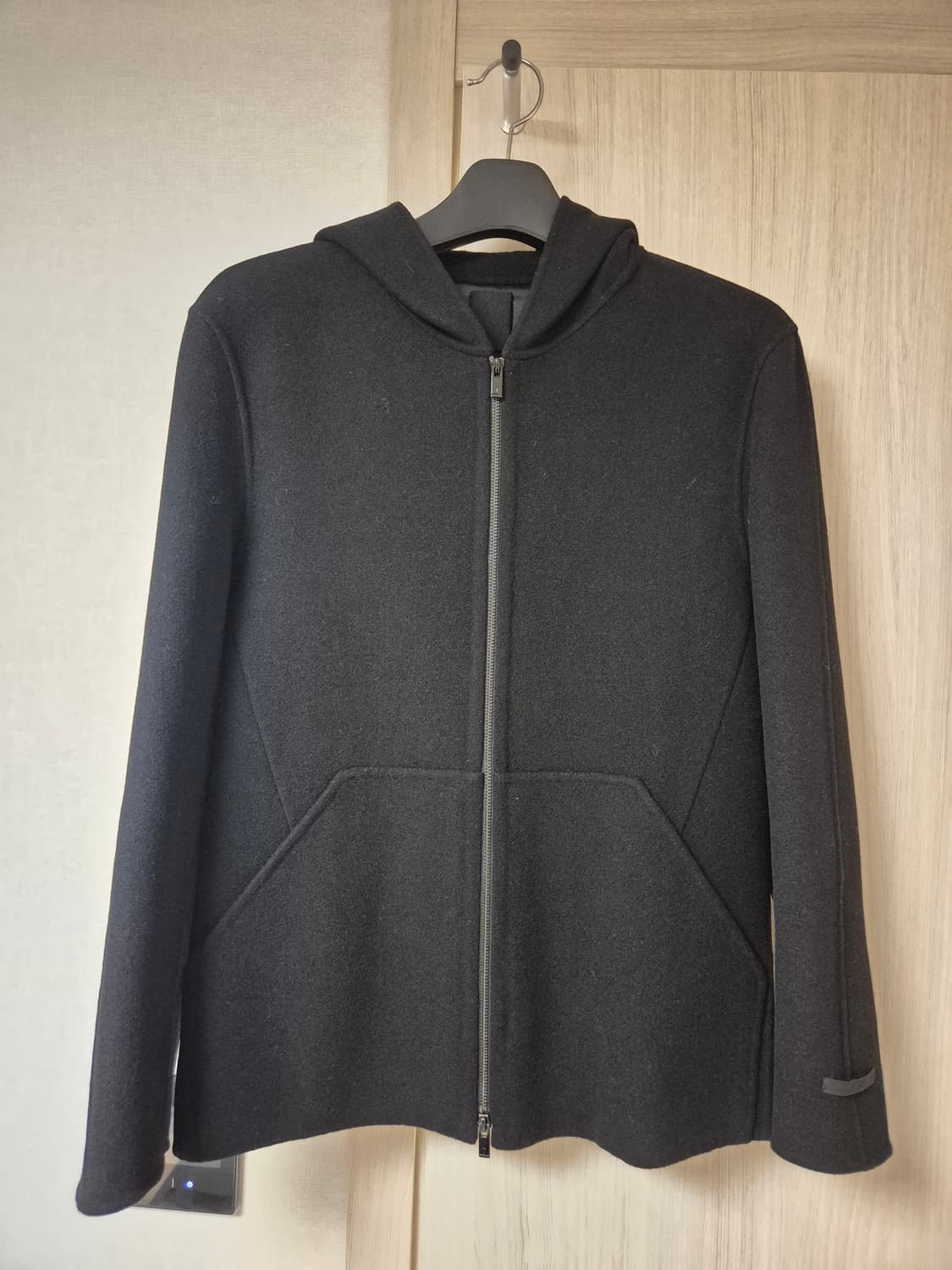 고급 울하프코트 후드집업핸드메이드 상품이미지1