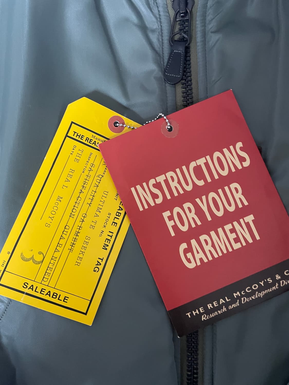 리얼맥코이 MA-1 세이지 그린 데칼 버젼 L 사이즈(현행전) 상품이미지2