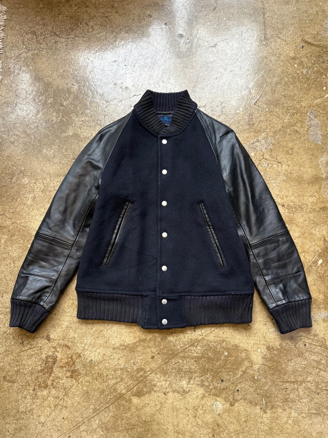 빈티지 소가죽 바시티 재킷 상품이미지1