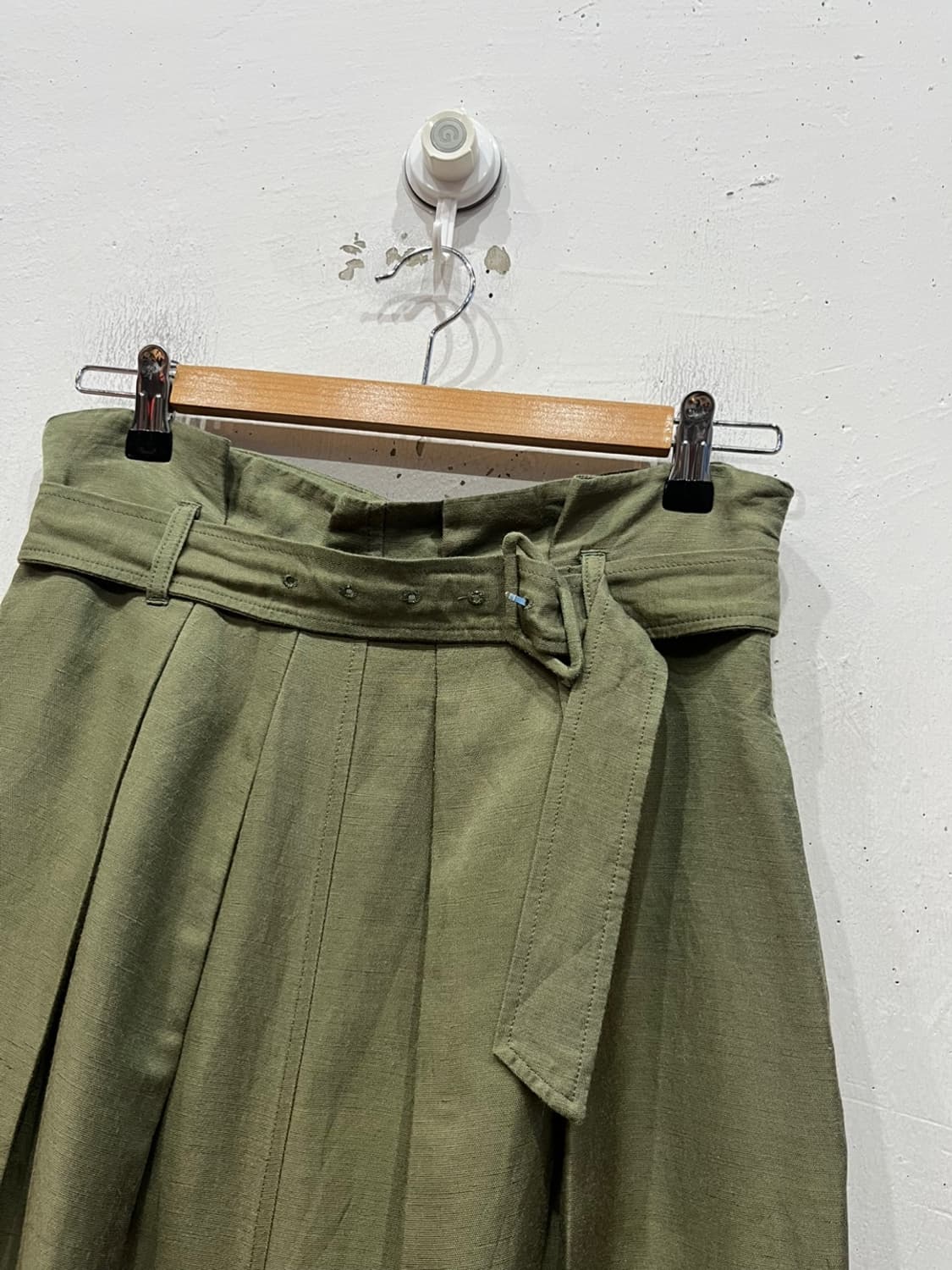 spickandspan JPN 린넨 블렌드 벨티드 스커트 상품이미지2