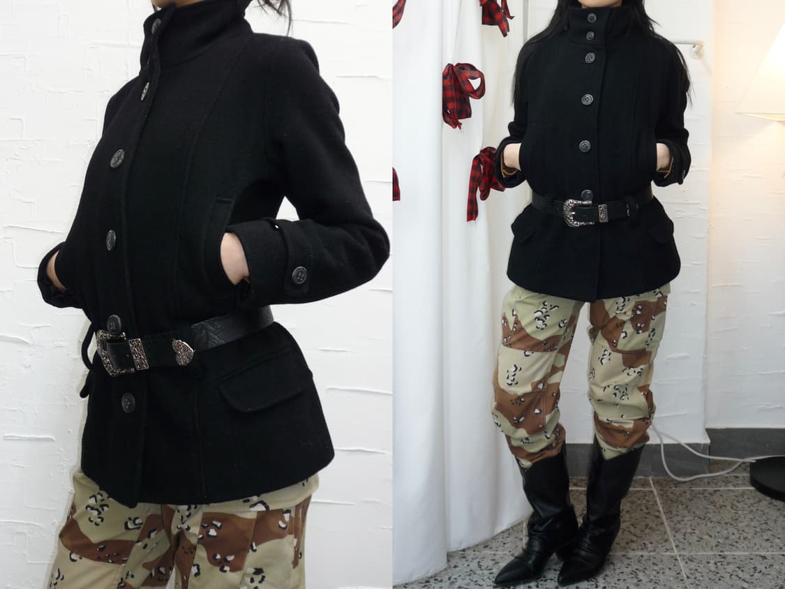 high neck half coat 상품이미지1