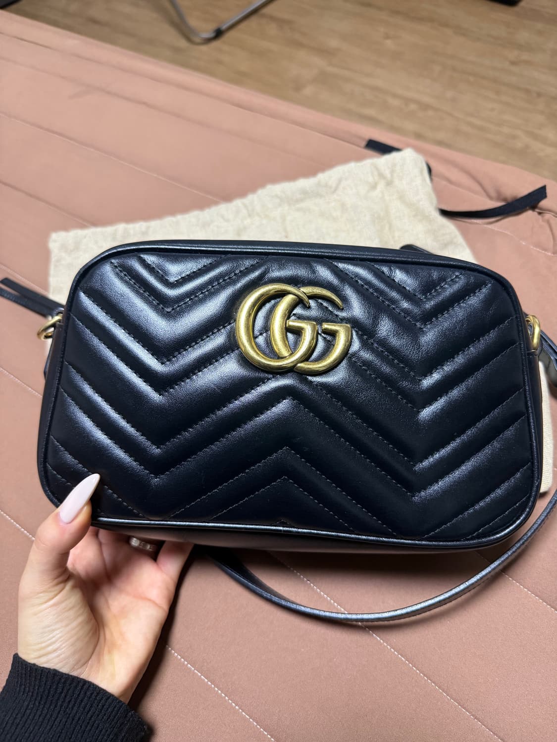 구찌 마몬트 마틀라세 크로스백 블랙  (정품 아닐시 100프로 환불) 상품이미지2