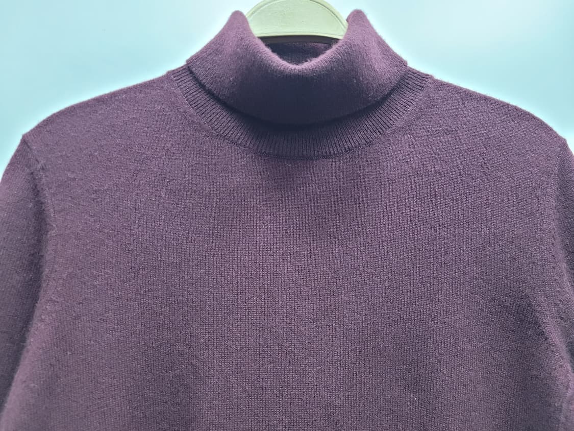 갤럭시 카디날 캐시미어 터틀넥 니트 스웨터 / 남 95 와인컬러 
 상품이미지4