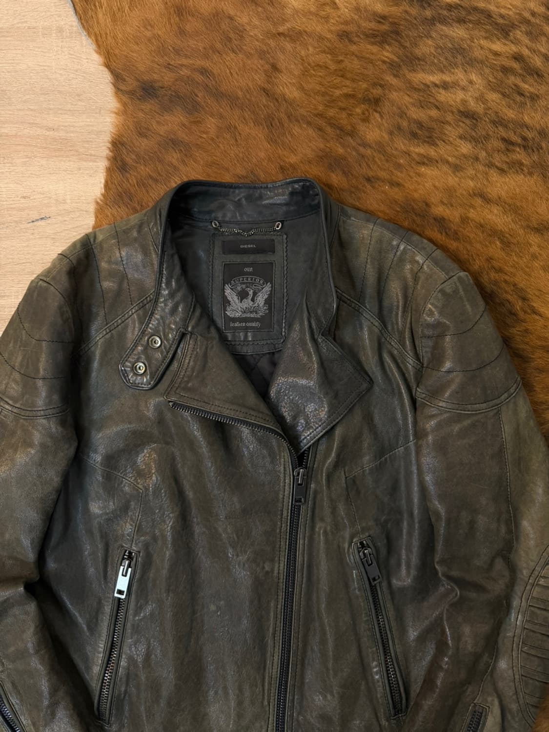 디젤 양가죽 바이커 자켓  상품이미지2
