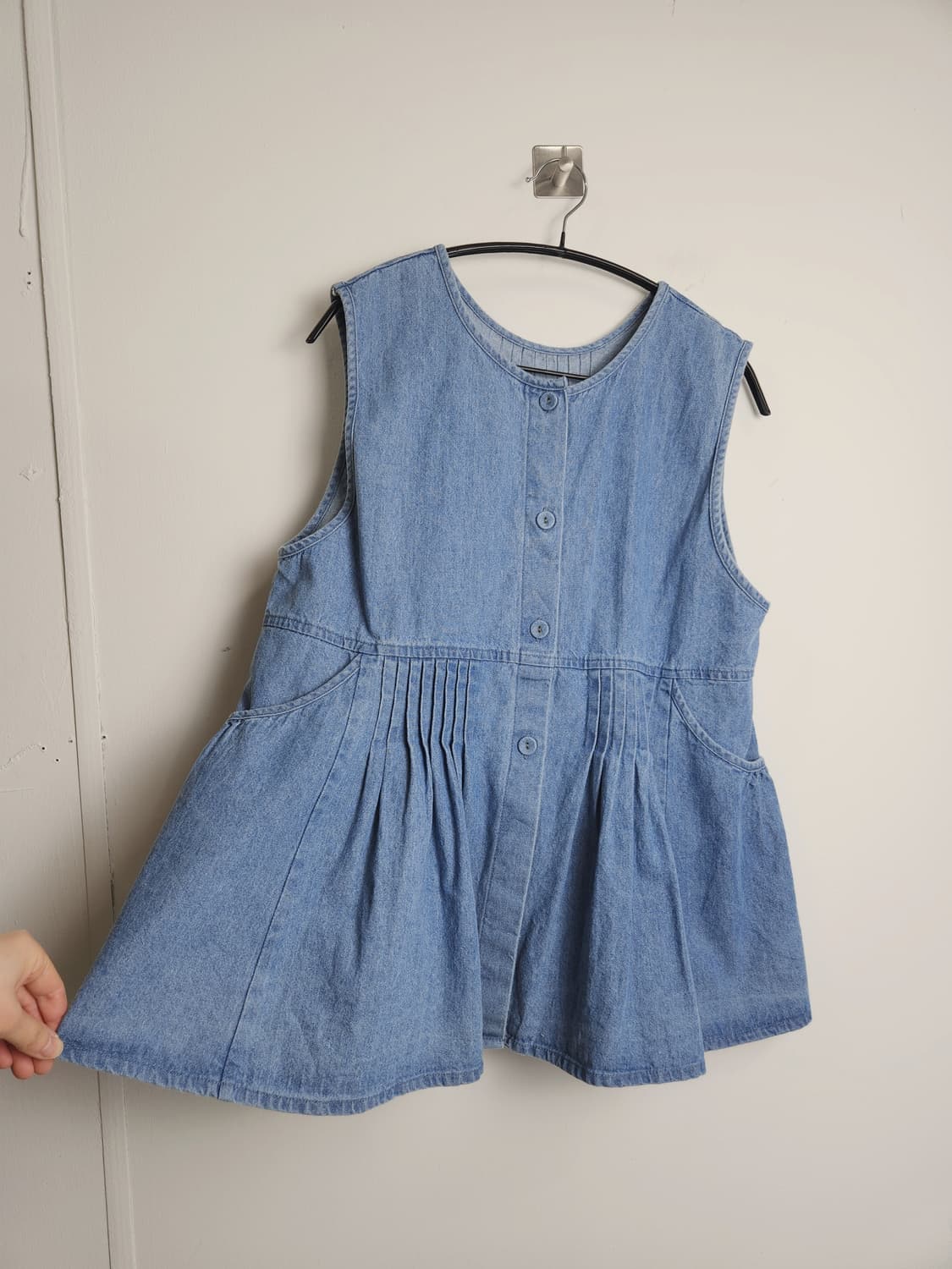 (samansa mos2) 데님 셔링 베스트 상품이미지6