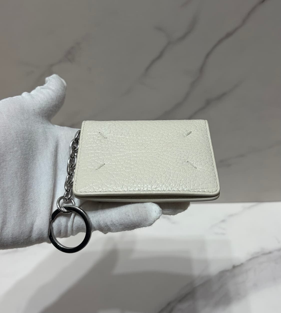 [정품] S급 마르지엘라 키링 카드지갑 아이보리 상품이미지1